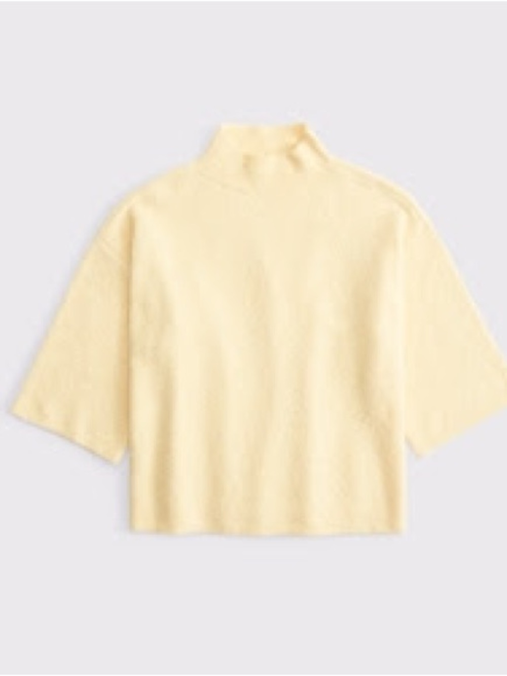 Abercrombie & Fitch Butter Yellow Mockneck Sweater